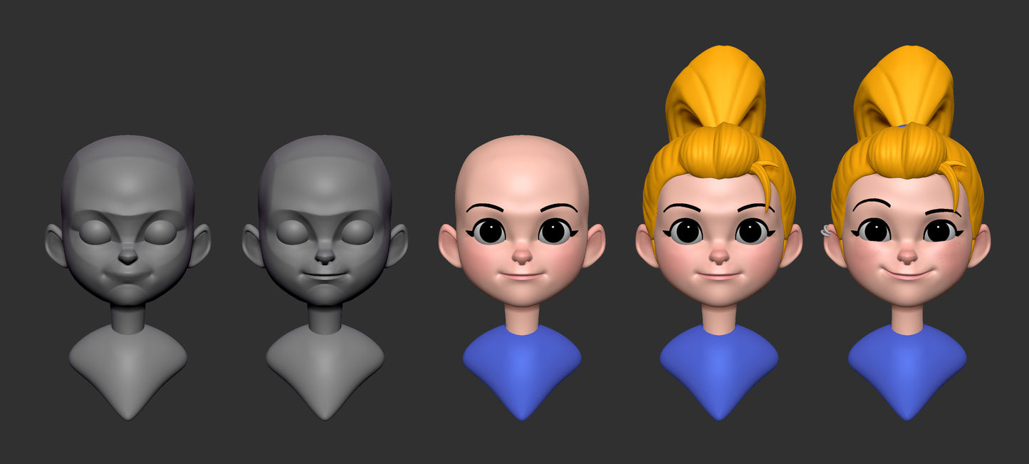 Sculpting a Stylized Female Head in ZBrush